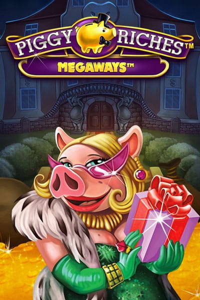 Kresba automatu Piggy Riches Megaways s růžovým zlatem